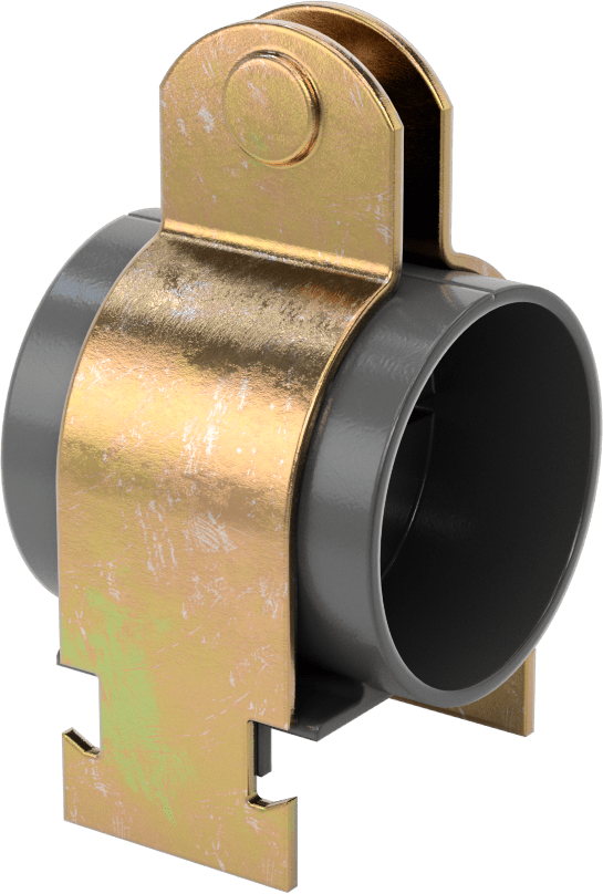 Strut Montajlı Metal Yönlendirme Kelepçesi, Yalıtımlı Boru için, 3/4" ID, 1-7/8" Uzunluk