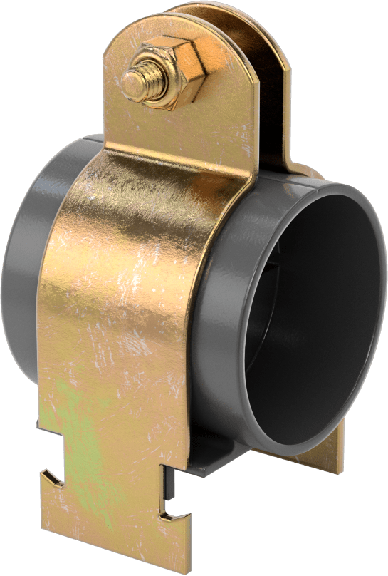 Strut Montajlı Metal Yönlendirme Kelepçesi, Yalıtımlı Boru için, 3/4" ID, 1-7/8" Uzunluk