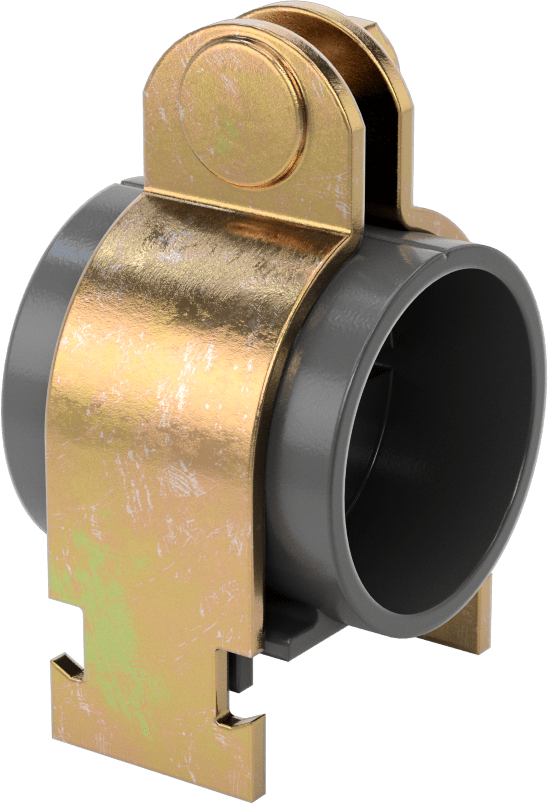 Strut Montajlı Metal Yönlendirme Kelepçesi, Yalıtımlı Boru için, 1/4" ID, 1-7/8" Uzunluk