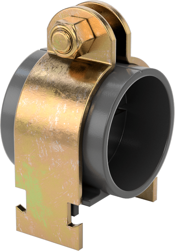 Strut Montajlı Metal Yönlendirme Kelepçesi, Yalıtımlı Boru için, 3/8" ID, 2" Uzunluk