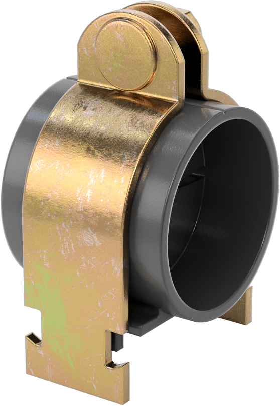 Strut Montajlı Metal Yönlendirme Kelepçesi, Yalıtımlı Boru için, 1/2" ID, 2-1/16" Uzunluk