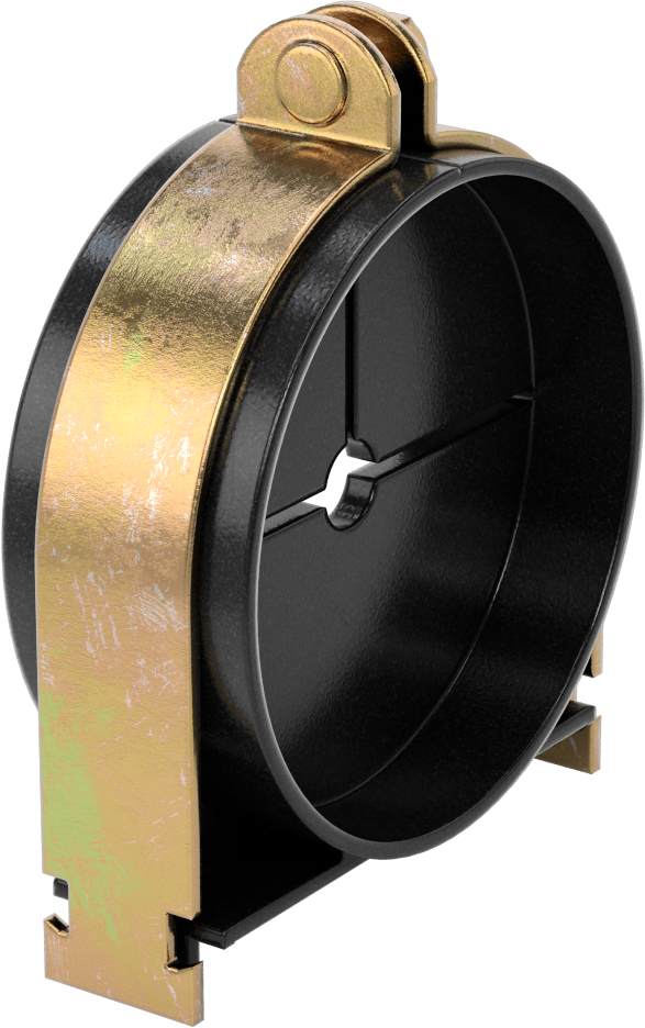 Strut Montajlı Metal Yönlendirme Kelepçesi, Yalıtımlı Boru için, 5/8" ID, 4-5/8" Uzunluk