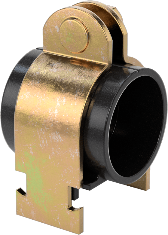 Strut Montajlı Metal Yönlendirme Kelepçesi, Yalıtımlı Boru için, 5/8" ID, 1-13/16" Uzunluk