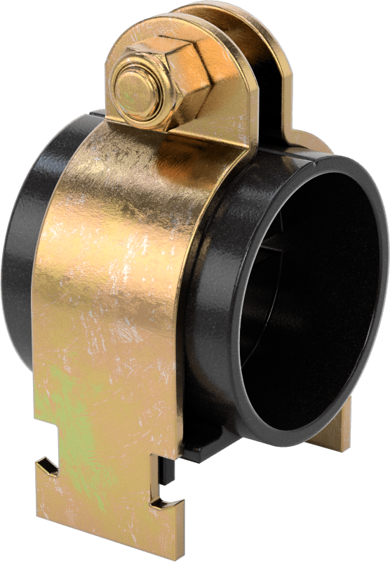 Strut Montajlı Metal Yönlendirme Kelepçesi, Yalıtımlı Boru için, 7/8" ID, 2" Uzunluk, 1/8" Kalınlık