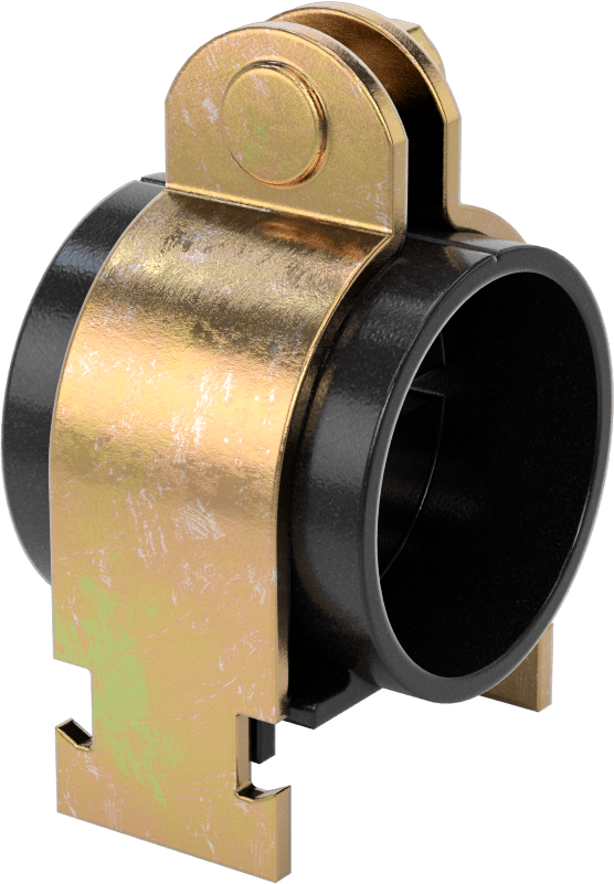 Strut Montajlı Metal Yönlendirme Kelepçesi, Yalıtımlı Boru için, 7/8" ID, 2" Uzunluk, 1/8" Kalınlık