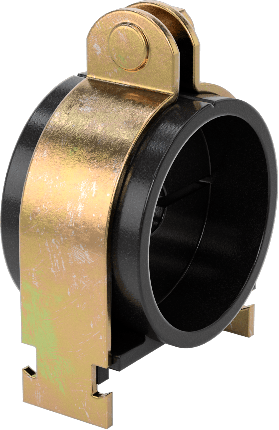 Strut Montajlı Metal Yönlendirme Kelepçesi, Yalıtımlı Boru için, 5/8" ID, 3" Uzunluk