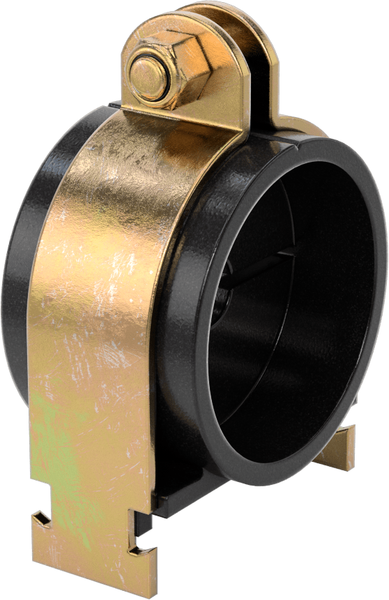 Strut Montajlı Metal Yönlendirme Kelepçesi, Yalıtımlı Boru için, 5/8" ID, 3" Uzunluk