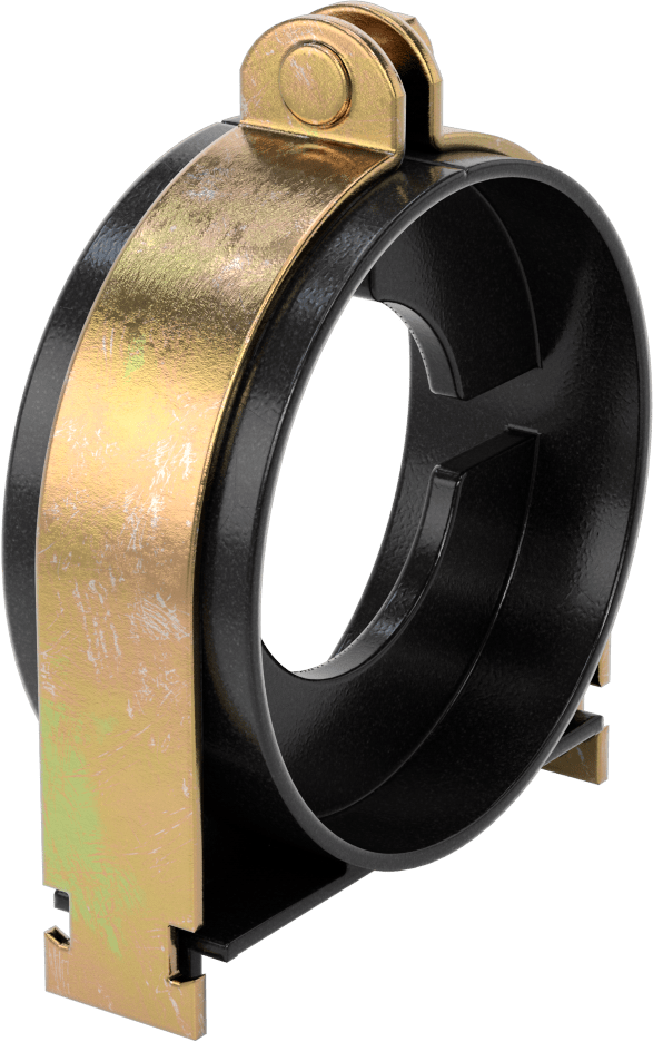 Strut Montajlı Metal Yönlendirme Kelepçesi, Yalıtımlı Boru için, 2-5/8" ID, 4-5/8" Uzunluk