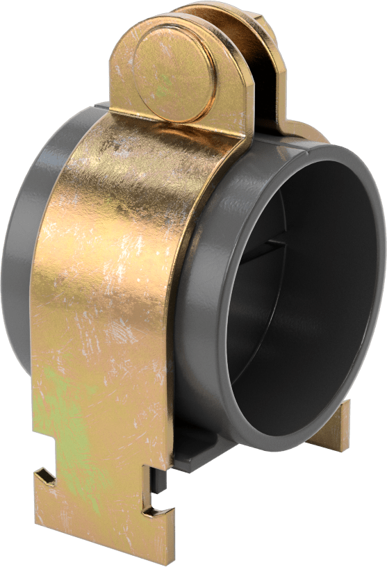 Strut Montajlı Metal Yönlendirme Kelepçesi, Yalıtımlı Boru için, 5/8" ID, 2-1/4" Uzunluk