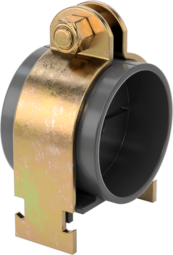 Strut Montajlı Metal Yönlendirme Kelepçesi, Yalıtımlı Boru için, 3/4" ID, 2-3/8" Uzunluk