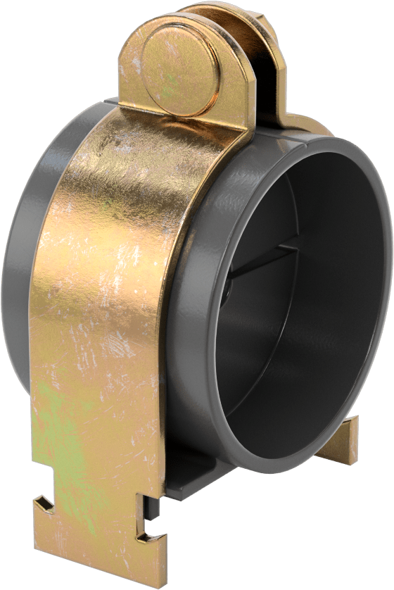 Strut Montajlı Metal Yönlendirme Kelepçesi, Yalıtımlı Boru için, 1/2" ID, 2-5/8" Uzunluk