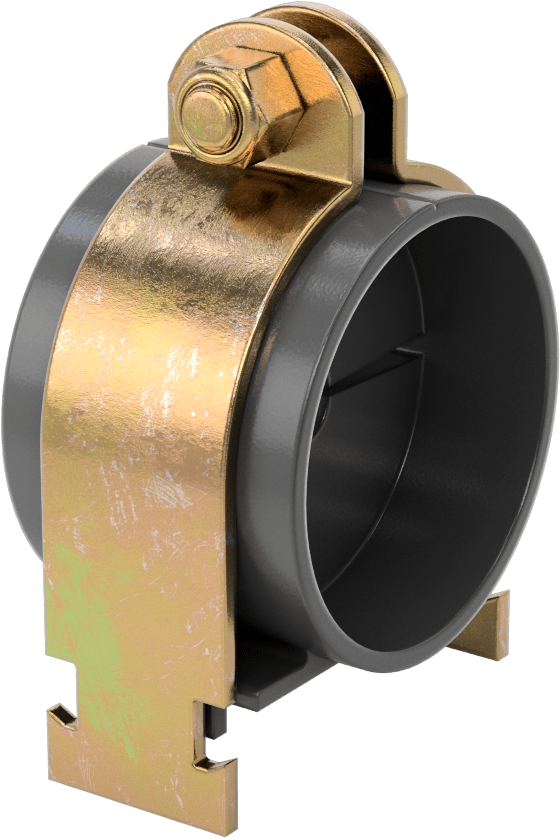 Strut Montajlı Metal Yönlendirme Kelepçesi, Yalıtımlı Boru için, 1/2" ID, 2-5/8" Uzunluk