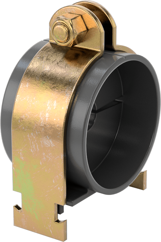 Strut Montajlı Metal Yönlendirme Kelepçesi, Yalıtımlı Boru için, 5/8" ID, 2-3/4" Uzunluk