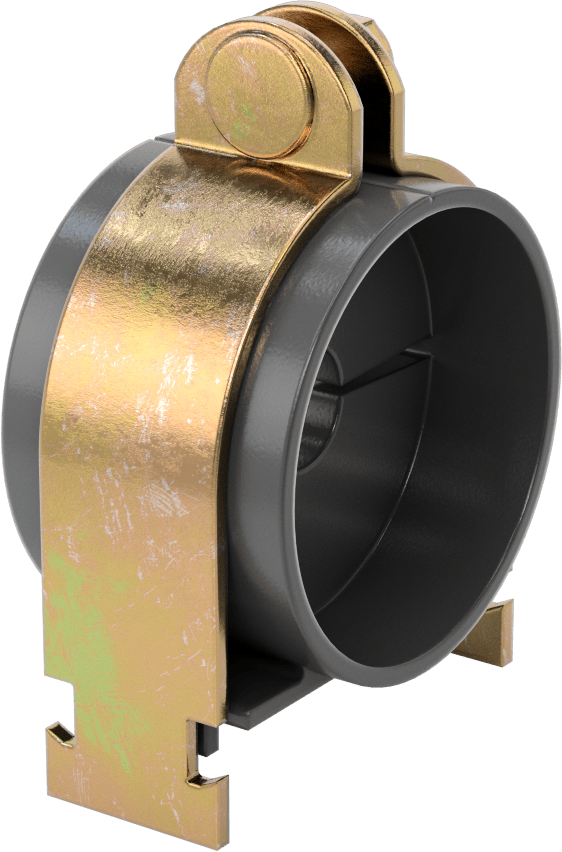 Strut Montajlı Metal Yönlendirme Kelepçesi, Yalıtımlı Boru için, 3/4" ID, 2-7/8" Uzunluk