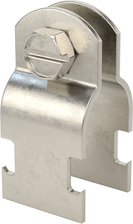 Strut Montajlı Metal Yönlendirme Kelepçesi, 316 Paslanmaz Çelik, 1" ID, 600 lbs. Kapasite