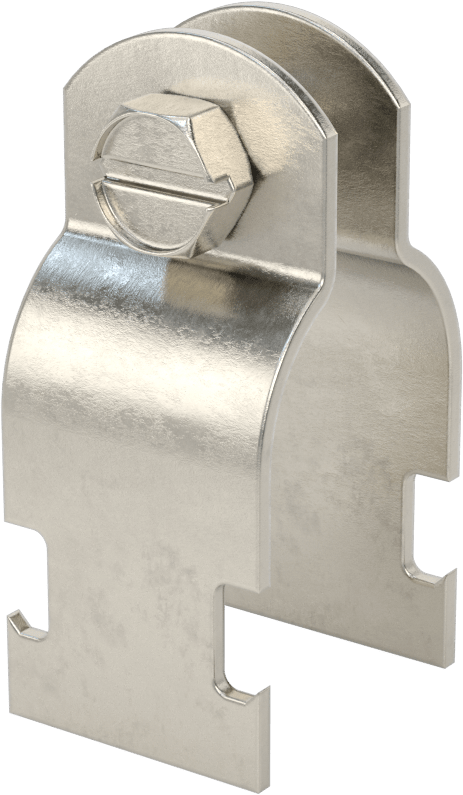 Strut Montajlı Metal Yönlendirme Kelepçesi, 316 Paslanmaz Çelik, 1-5/16" ID, 5/64" Kalınlık