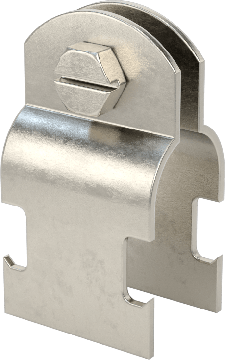 Strut Montajlı Metal Yönlendirme Kelepçesi, 316 Paslanmaz Çelik, 13/16" ID, 1/16" Kalınlık