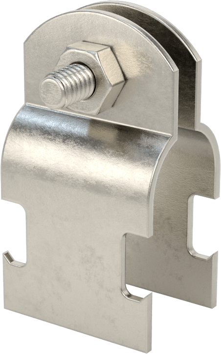 Strut Montajlı Metal Yönlendirme Kelepçesi, 316 Paslanmaz Çelik, 13/16" ID, 1/16" Kalınlık
