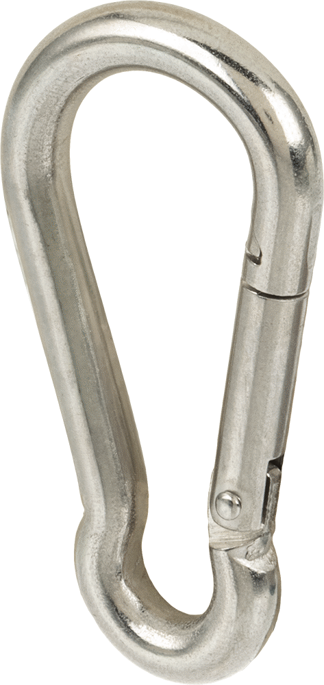 316 Paslanmaz Çelik Karabina - Kaldırma Amaçlı Değildir, 100 lbs. Kapasite, 1/4" Kalınlık, 1/4" Açıklık Genişliği