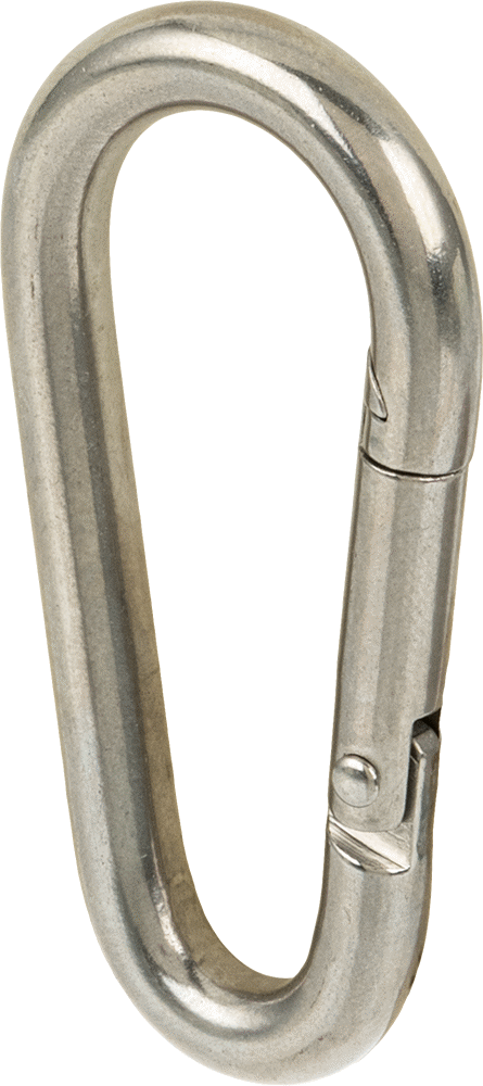 316 Paslanmaz Çelik Karabina - Kaldırma Amaçlı Değildir, 100 lbs. Kapasite, 1/4" Kalınlık, 3/8" Açıklık Genişliği