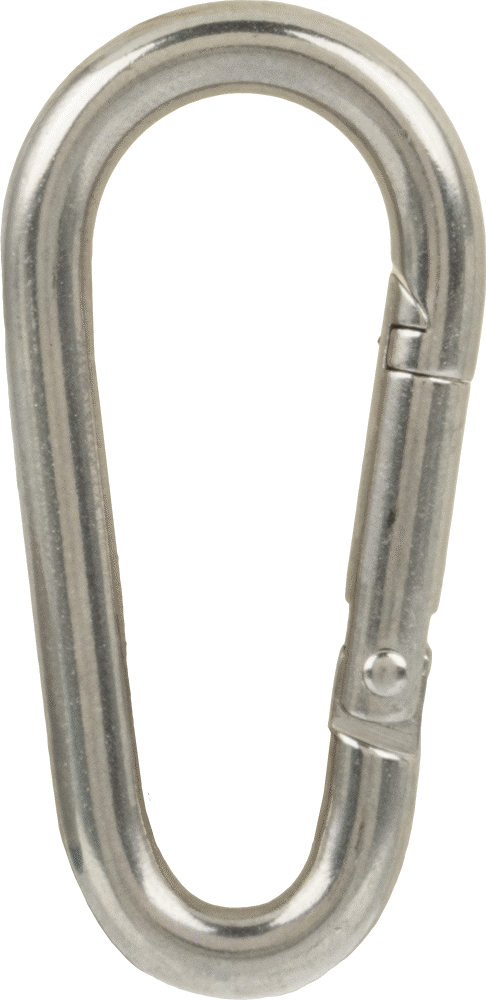 316 Paslanmaz Çelik Karabina - Kaldırma Amaçlı Değildir, 100 lbs. Kapasite, 1/4" Kalınlık, 3/8" Açıklık Genişliği