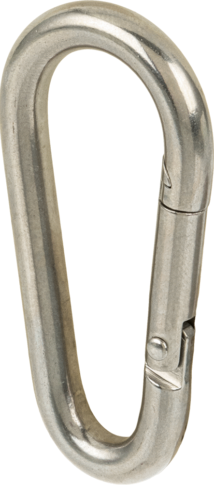316 Paslanmaz Çelik Karabina - Kaldırma Amaçlı Değildir, 100 lbs. Kapasite, 1/4" Kalınlık, 3/8" Açıklık Genişliği