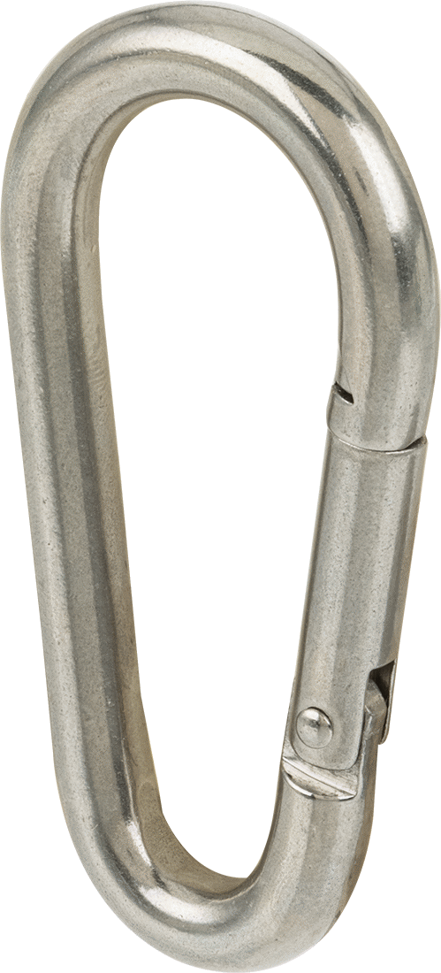 316 Paslanmaz Çelik Karabina - Kaldırma Amaçlı Değildir, 200 lbs. Kapasite, 5/16" Kalınlık, 7/16" Açılma Genişliği