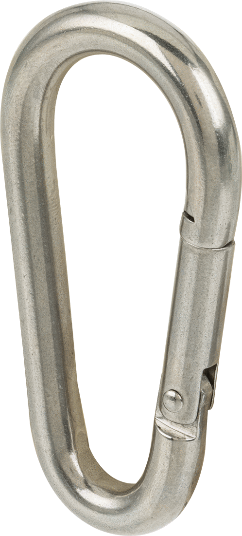 316 Paslanmaz Çelik Karabina - Kaldırma Amaçlı Değildir, 200 lbs. Kapasite, 5/16" Kalınlık, 7/16" Açılma Genişliği