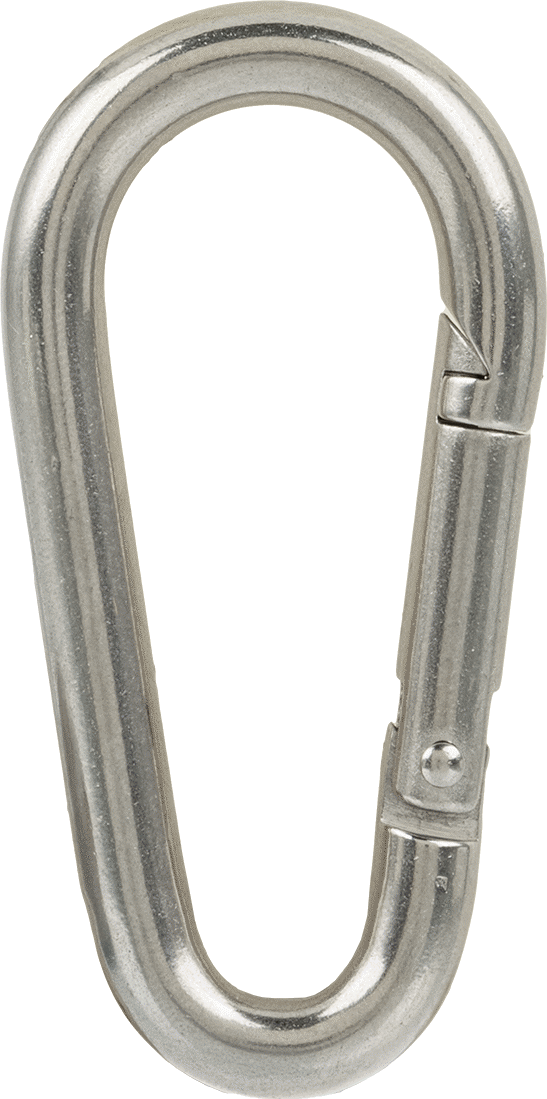 316 Paslanmaz Çelik Karabina - Kaldırma Amaçlı Değildir, 200 lbs. Kapasite, 5/16" Kalınlık, 7/16" Açılma Genişliği