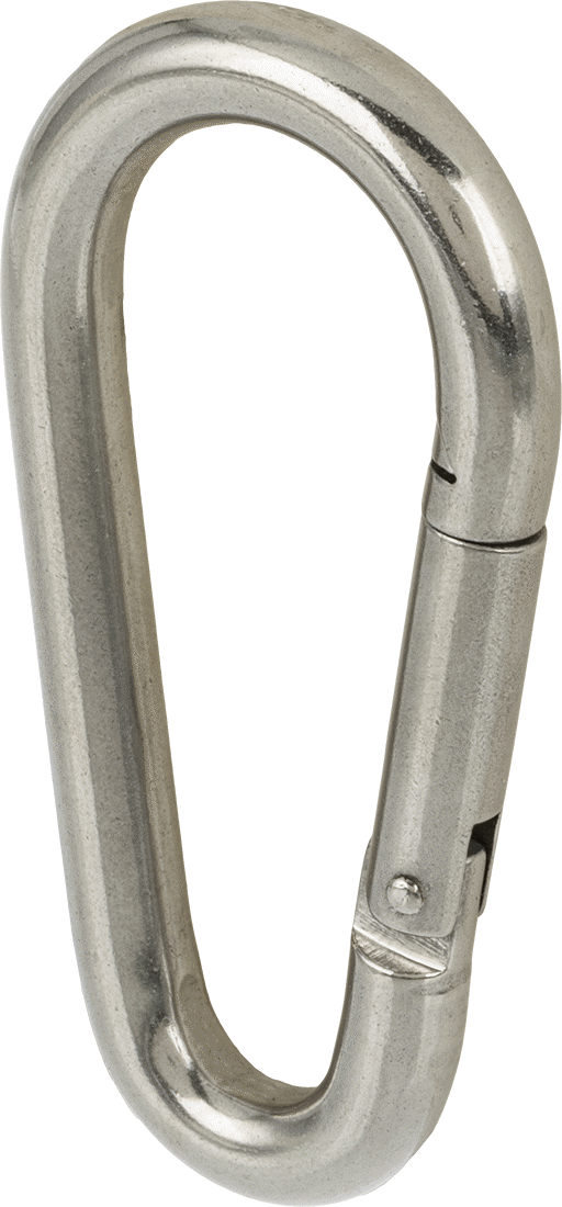 316 Paslanmaz Çelik Karabina - Kaldırma Amaçlı Değildir, 400 lbs. Kapasite, 3/8" Kalınlık, 9/16" Açıklık Genişliği