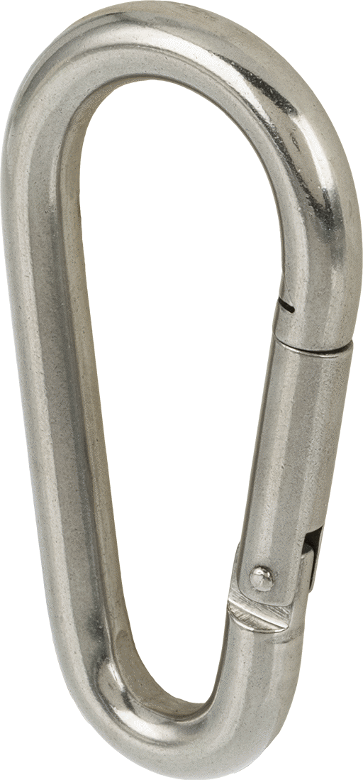 316 Paslanmaz Çelik Karabina - Kaldırma Amaçlı Değildir, 400 lbs. Kapasite, 3/8" Kalınlık, 9/16" Açıklık Genişliği