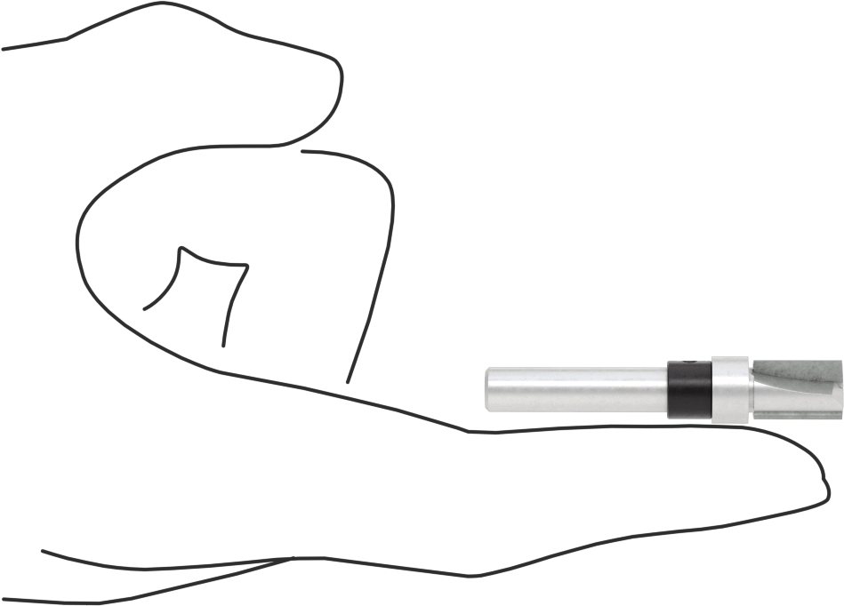 Kenar Kesme Freze Ucu, Kaplamasız Yüksek Hızlı Çelik, Üst Pilot, 3/8" Kesme Çapı, 1/2" Kesim Uzunluğu