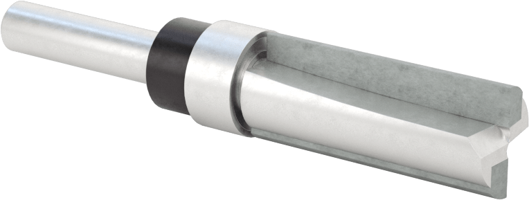 Kenar Kesme Freze Ucu, Üst Pilot, 1/2" Kesim Çapı, 1-1/4" Kesim Uzunluğu, 1/4" Şaft Çapı