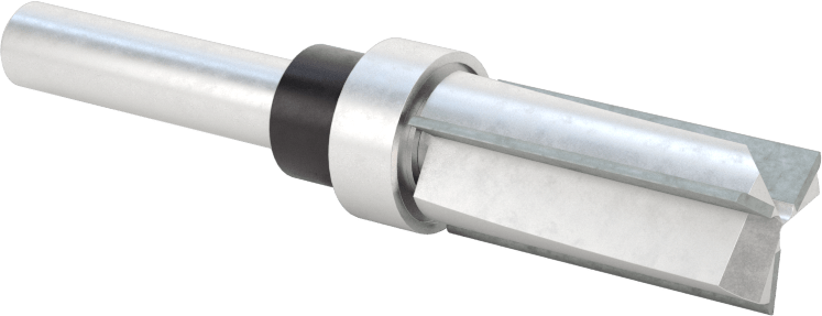 Kenar Kesme Freze Ucu, Yüksek Hızlı Çelik, Üst Pilot, 1/2" Kesme Çapı, 1" Kesim Uzunluğu, 3 Oluk