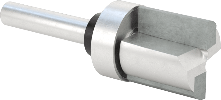 Kenar Kesme Freze Ucu, Üst Pilot, 3/4 inç Kesme Çapı, 3/4" Kesim Uzunluğu, 1/4" Şaft Çapı