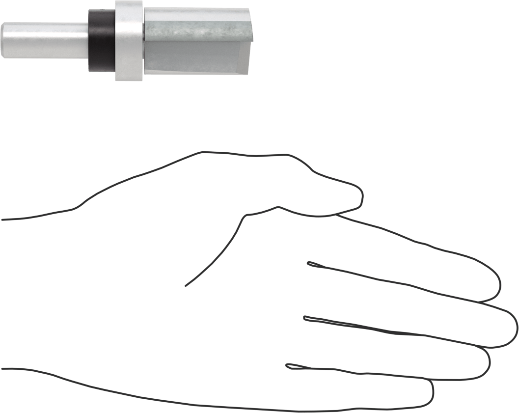 Kenar Kesme Freze Ucu, Yüksek Hızlı Çelik, Üst Pilot, 1-1/8" Kesme Çapı, 1-1/2" Kesme Uzunluğu