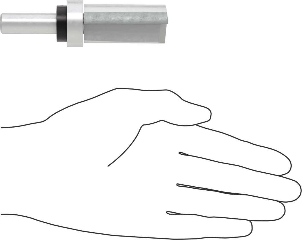 Kenar Kesme Freze Ucu, Yüksek Hızlı Çelik, Üst Pilot, 1-1/8" Kesme Çapı, 2" Kesme Uzunluğu