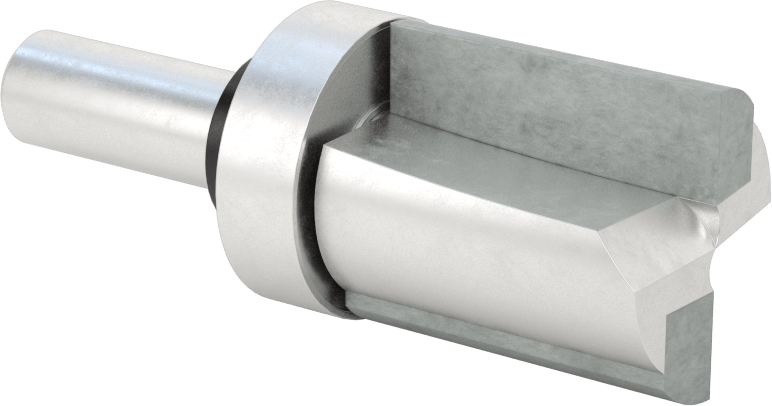 Kenar Kesme Freze Ucu, Kaplamasız Yüksek Hızlı Çelik, Üst Pilot, 1-1/4" Kesme Çapı
