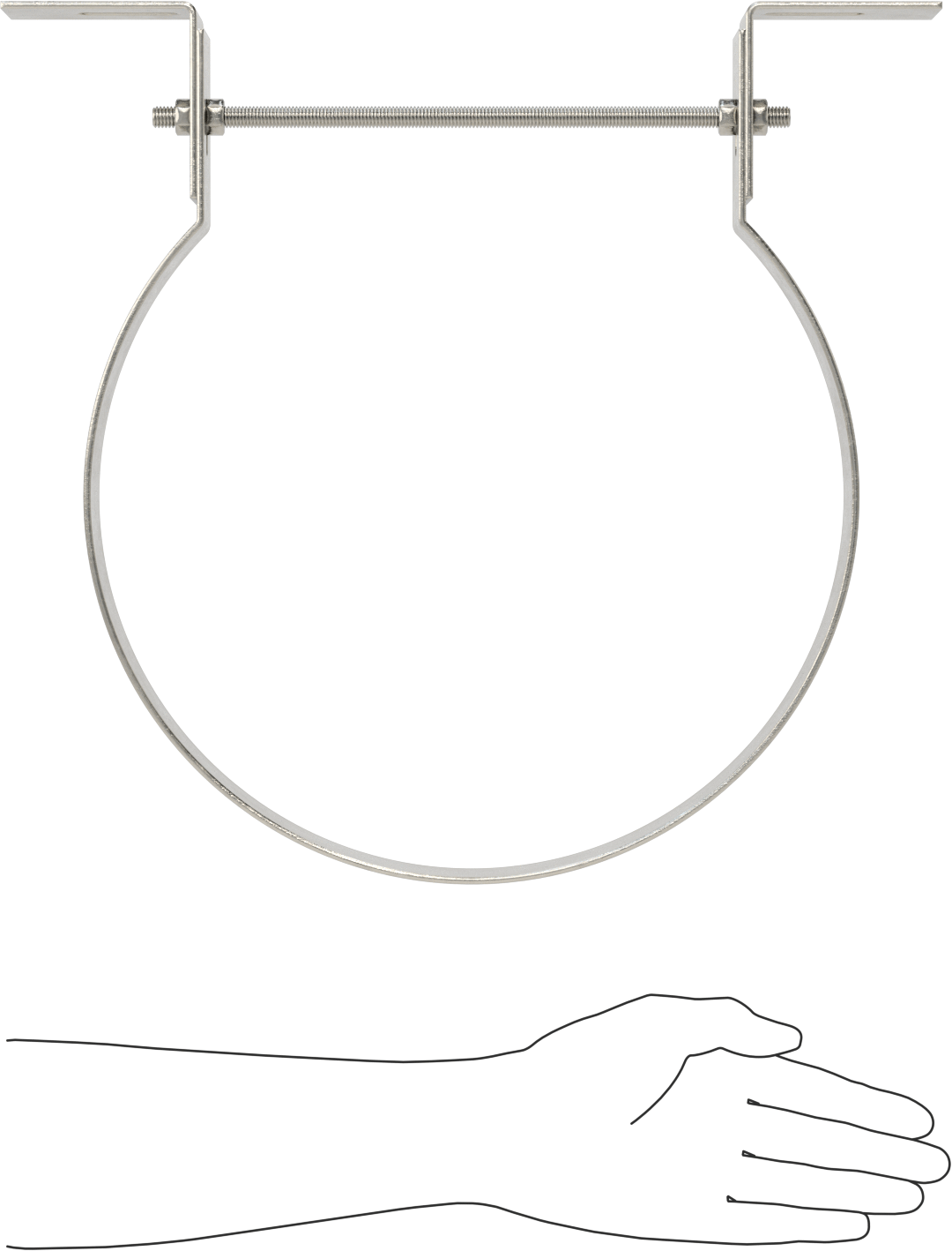 Ayarlanabilir Boru Mesafe Kelepçesi, 316 Paslanmaz Çelik, 12-3/4" ila 13-3/16" ID