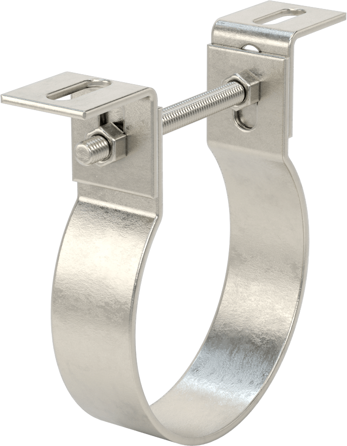 Ayarlanabilir Boru Mesafe Kelepçesi, 304 Paslanmaz Çelik, 4-1/2" ila 4-3/4" ID