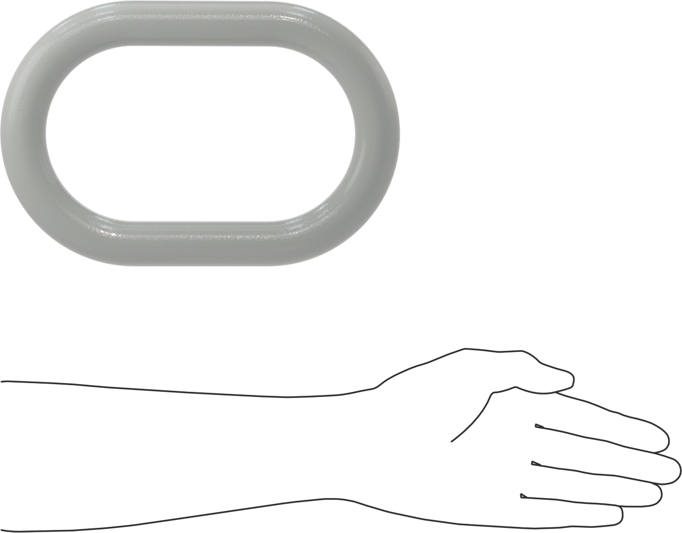 Chain Ring for Grade 80 Chain-for Lifting, Silver Powder-Coated Steel, 1/2 Trade Size (2 Chains)