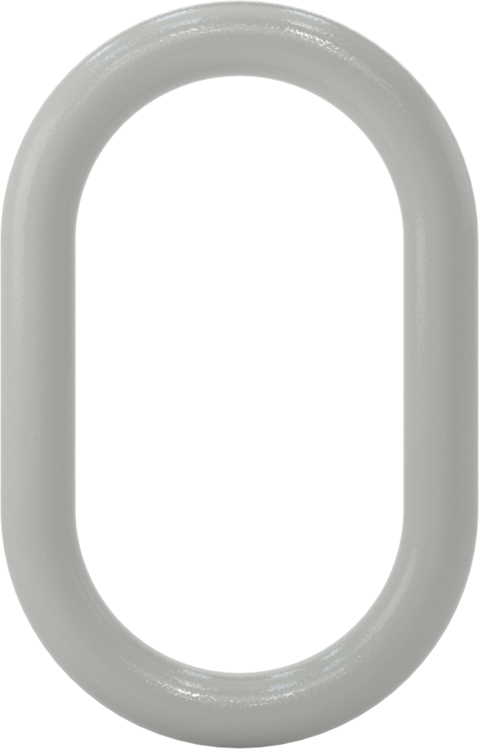 Chain Ring for Grade 80 Chain-for Lifting, Silver Powder-Coated Steel, 9/32 Trade Size (2 Chains)