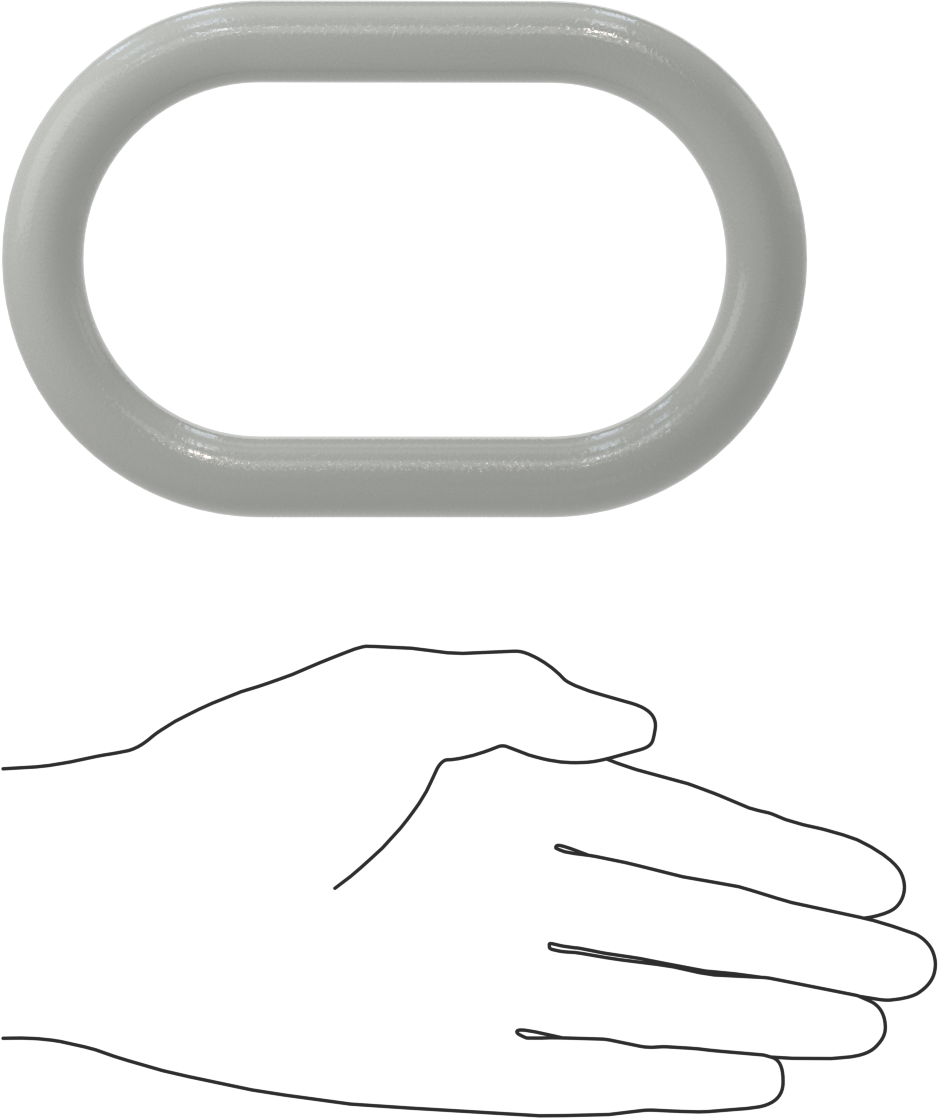 Chain Ring for Grade 80 Chain-for Lifting, Silver Powder-Coated Steel, 9/32 Trade Size (2 Chains)