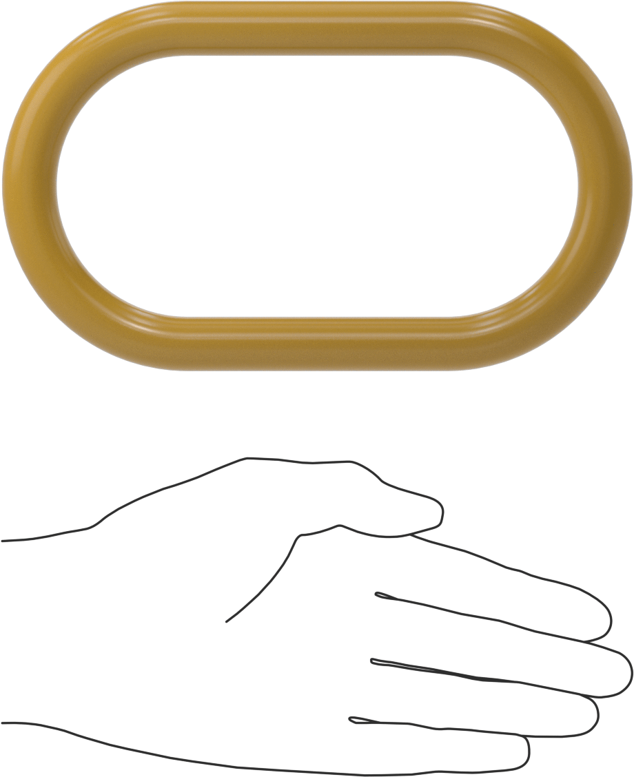 Chain Ring for Grade 80 Chain-for Lifting, Gold Powder-Coated Steel, 5/16 Trade Size (2 Chain)