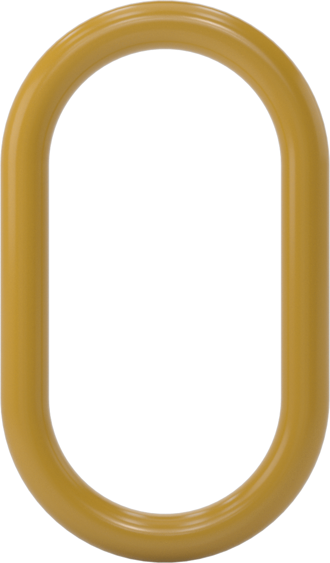 Chain Ring for Grade 80 Chain-for Lifting, Gold Powder-Coated Steel, 5/16 Trade Size (2 Chain)