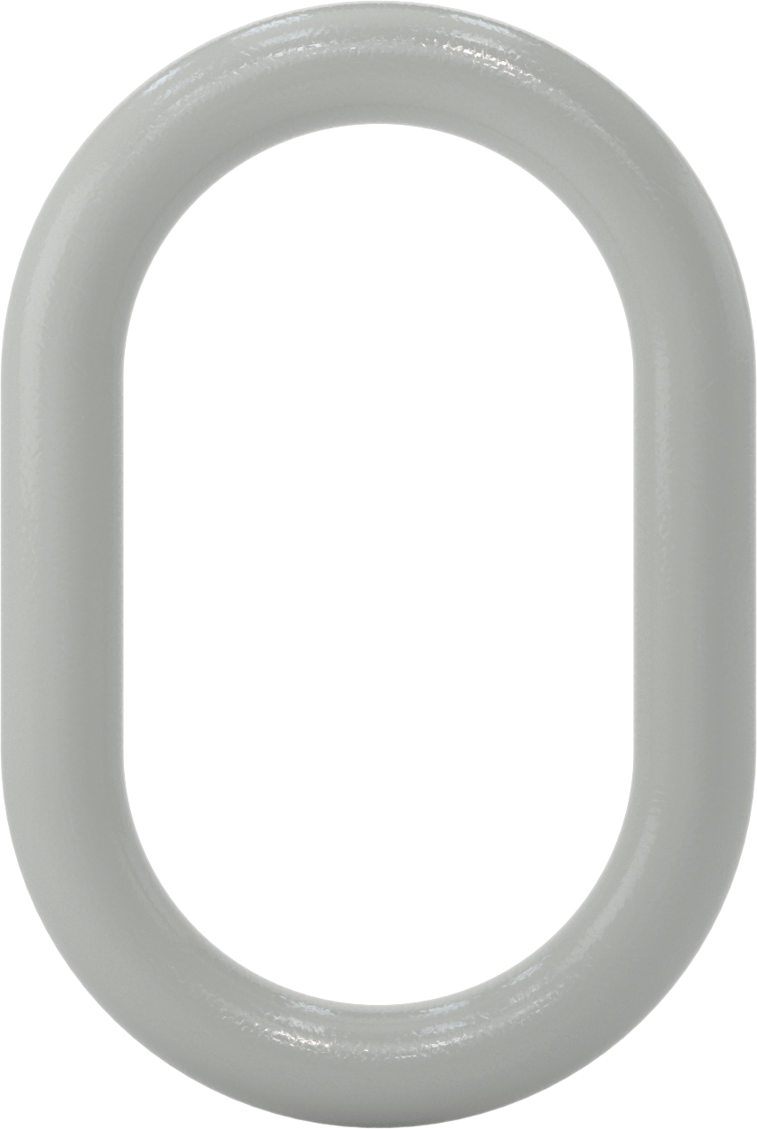 Chain Ring for Grade 80 Chain-for Lifting, Silver Powder-Coated Steel, 5/8 Trade Size (2 Chains)