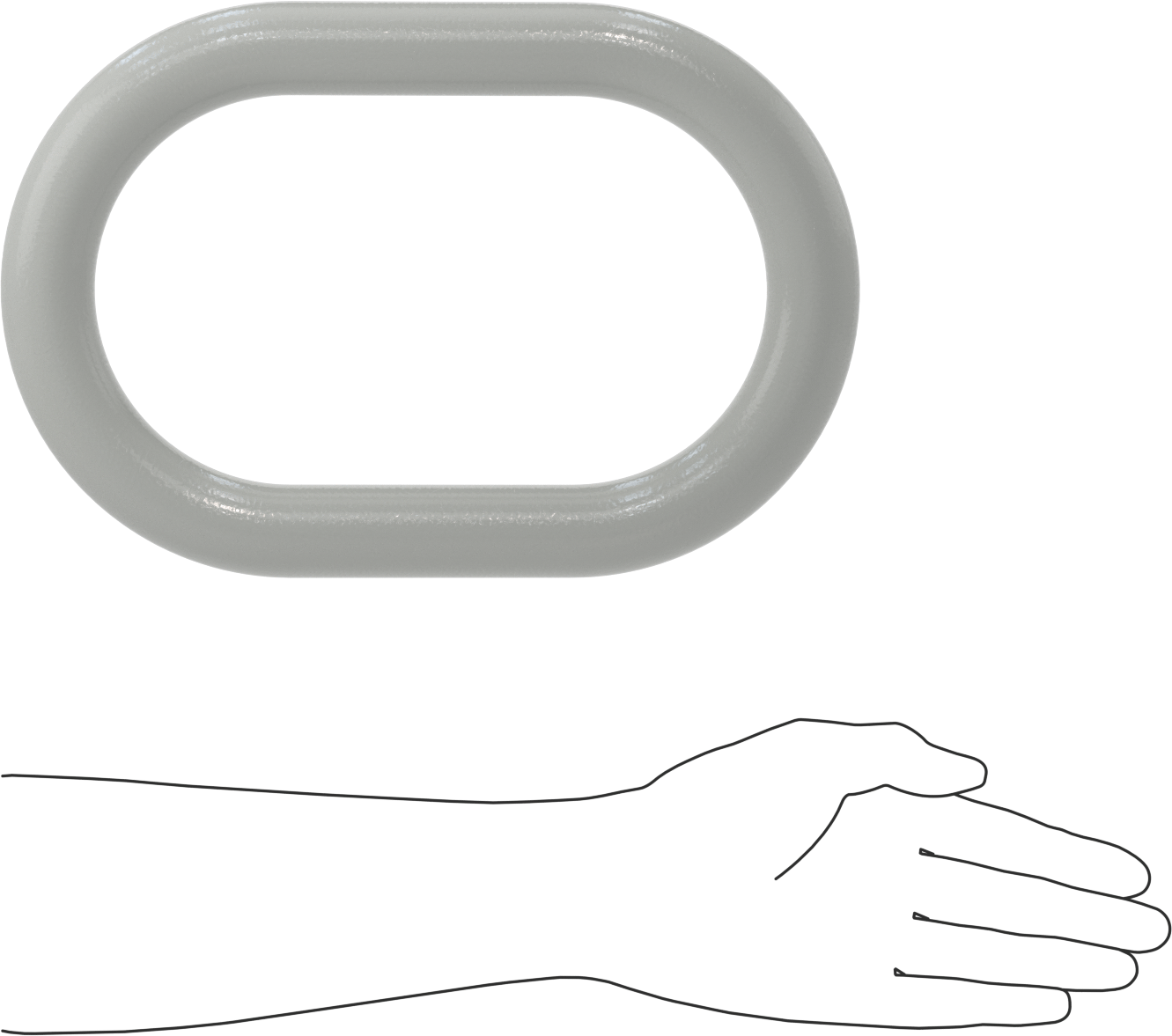 Chain Ring for Grade 80 Chain-for Lifting, Silver Powder-Coated Steel, 5/8 Trade Size (2 Chains)