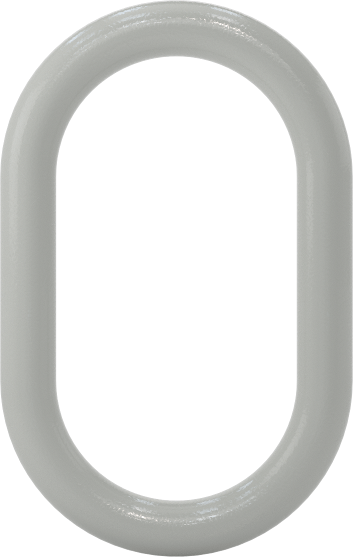 Chain Ring for Grade 80 Chain-for Lifting, Silver Powder-Coated Steel, 3/8 Trade Size (2 Chains)