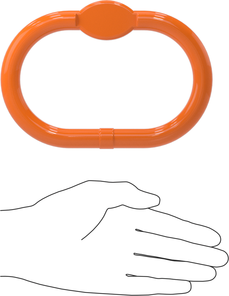 Oblong Chain Ring - for Lifting, for Grade 100 Chain, 9/32 and 5/16 Trade Size (1 Chain)