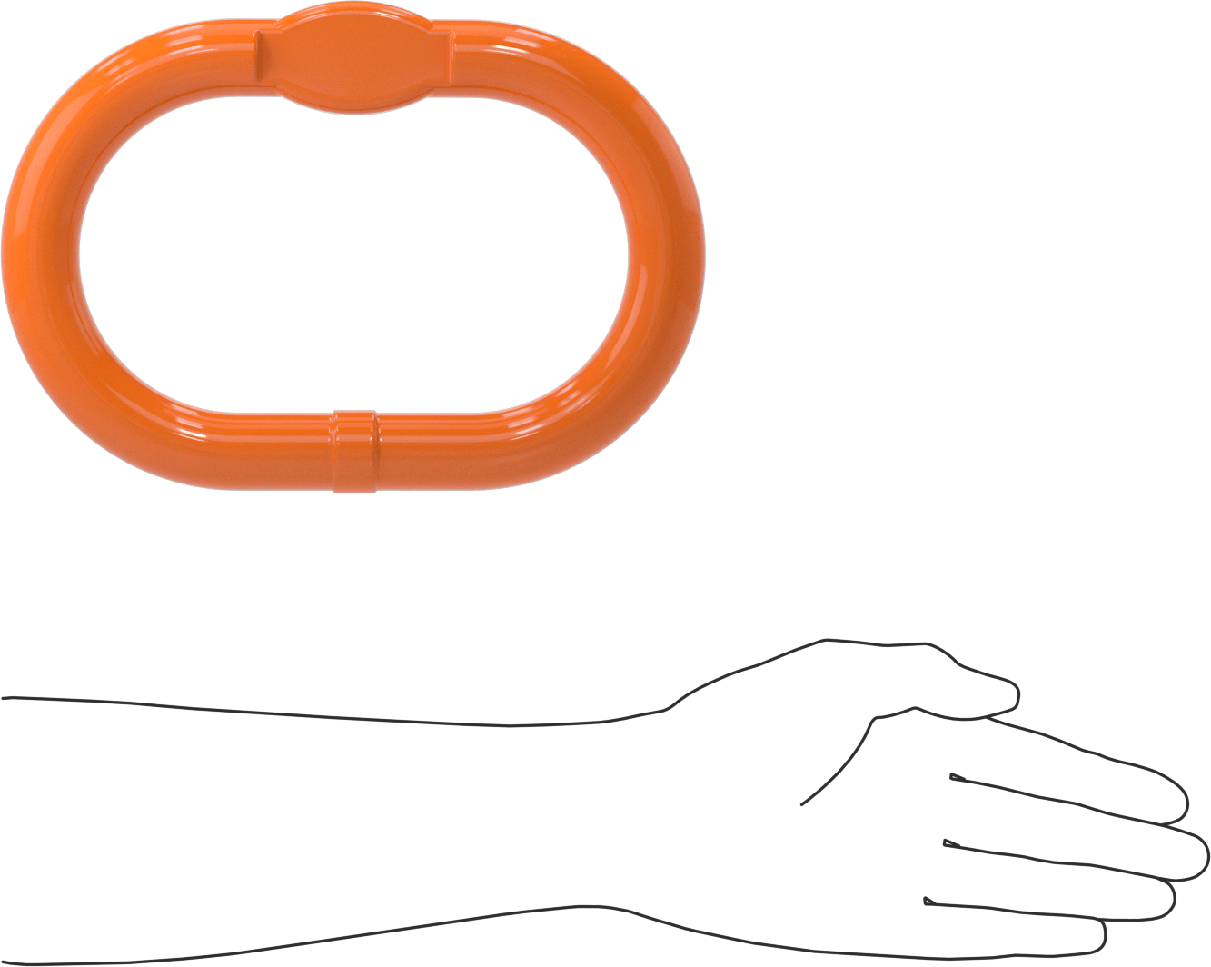 Oblong Chain Ring - for Lifting, for Grade 100 Chain, 1/2 and 5/8 Trade Size (1 Chain)
